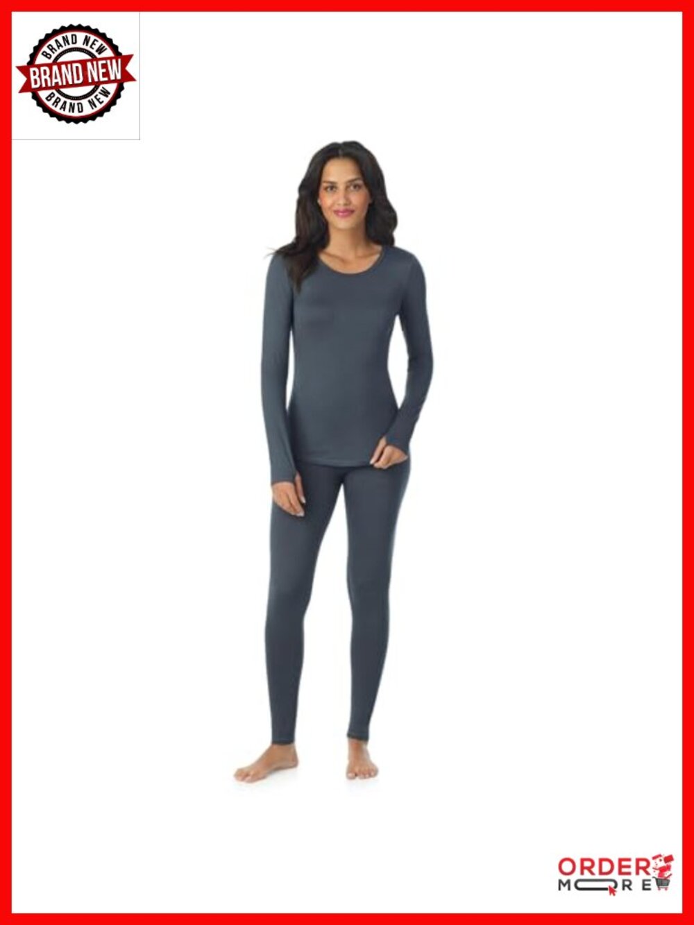 Lightweight Breathable Active Base Layer Set - Long Sleeve Top & Leggings -